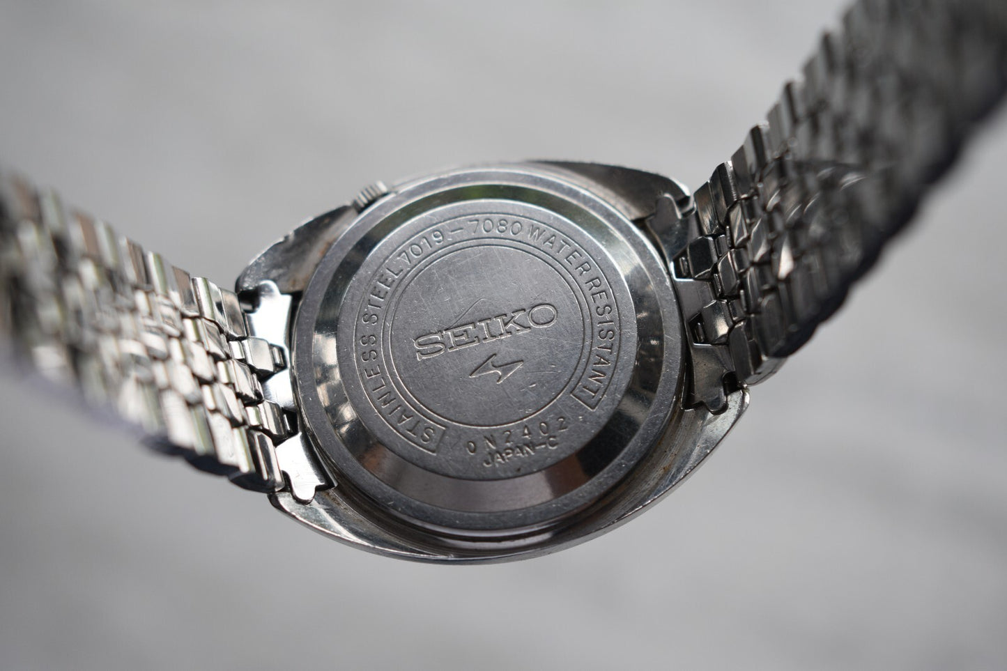 November 1970 Vintage Seiko Actus Kanji Automatic Bracelet Silver Sunburst Watch