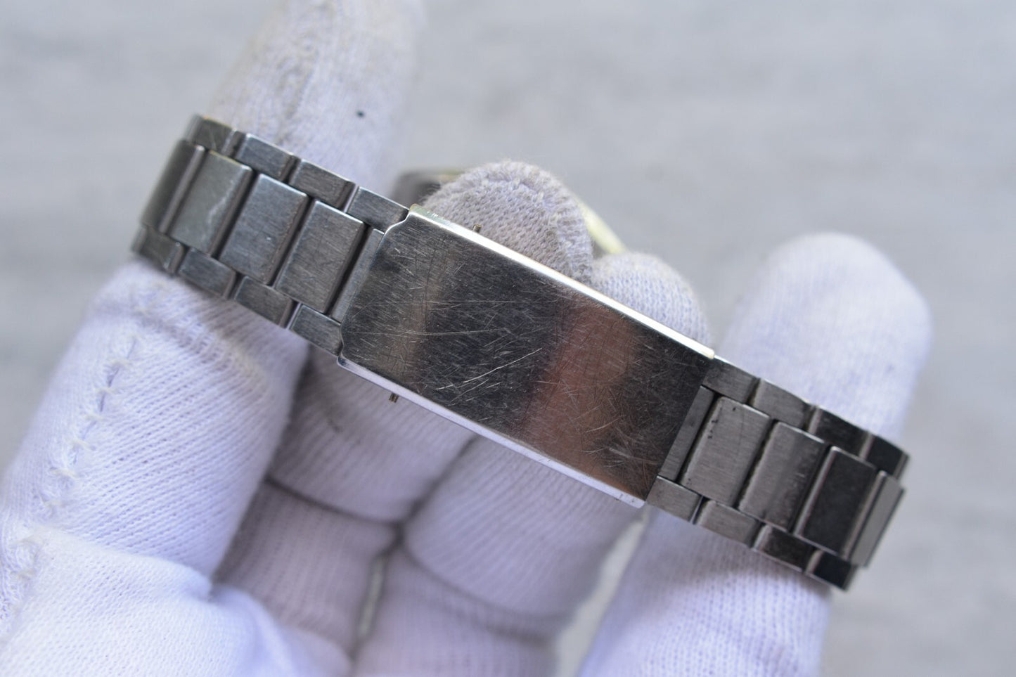 December 1974 Rare Vintage Seiko 7006 Automatic Bracelet Silver Sunburst Watch