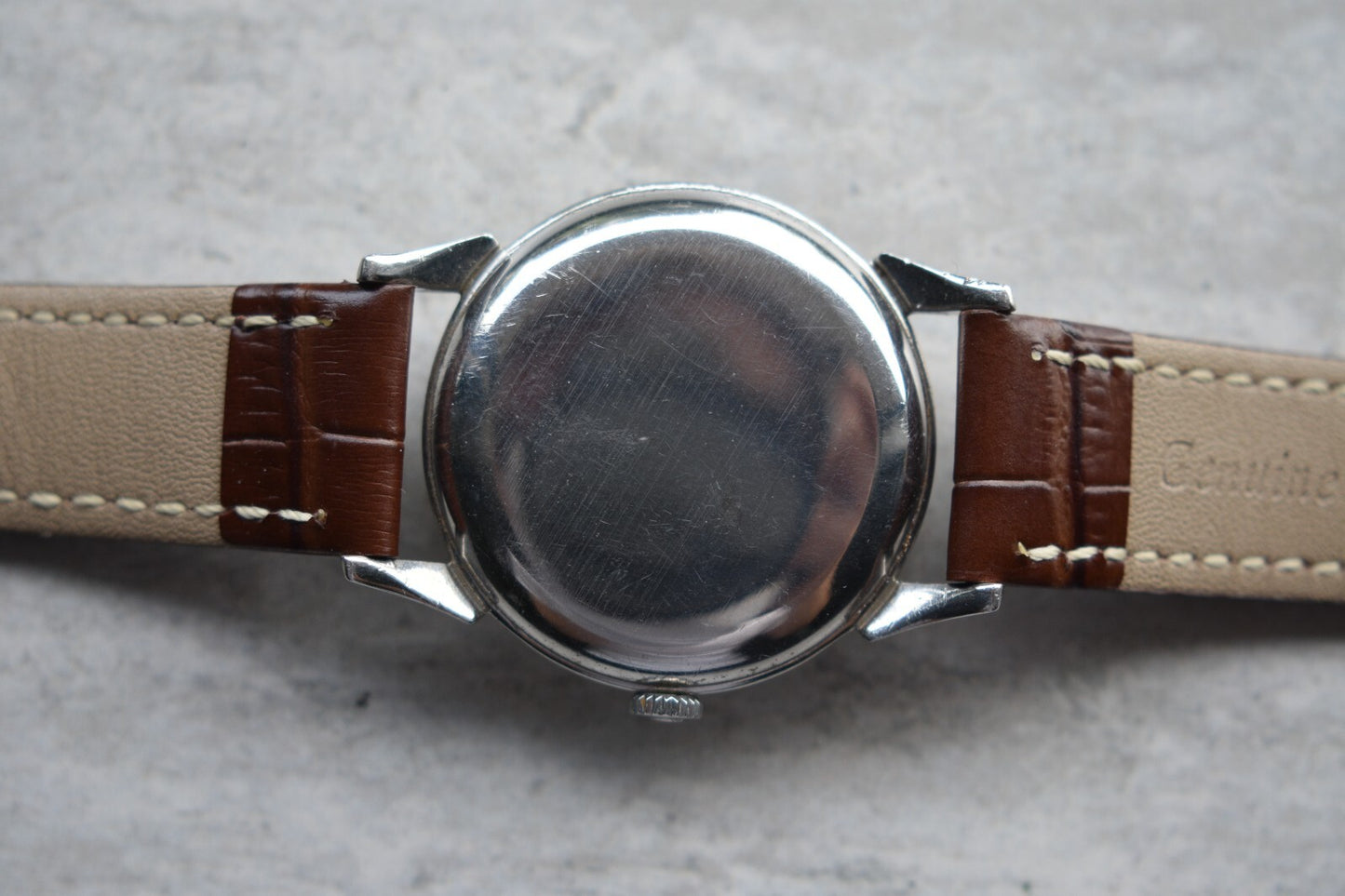 1952 Vintage Omega Mechanical Dress Watch Rare Dial Dog Leg Lugs