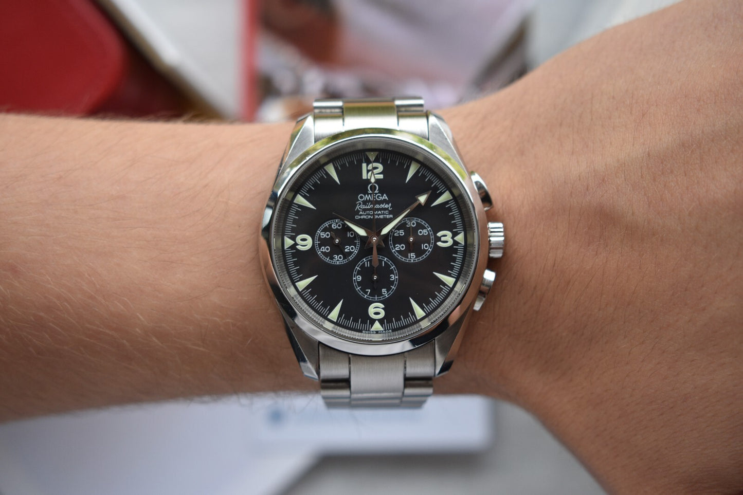 Omega Seamaster Railmaster Chronograph Automatic 42mm Aqua Terra Watch Boxed