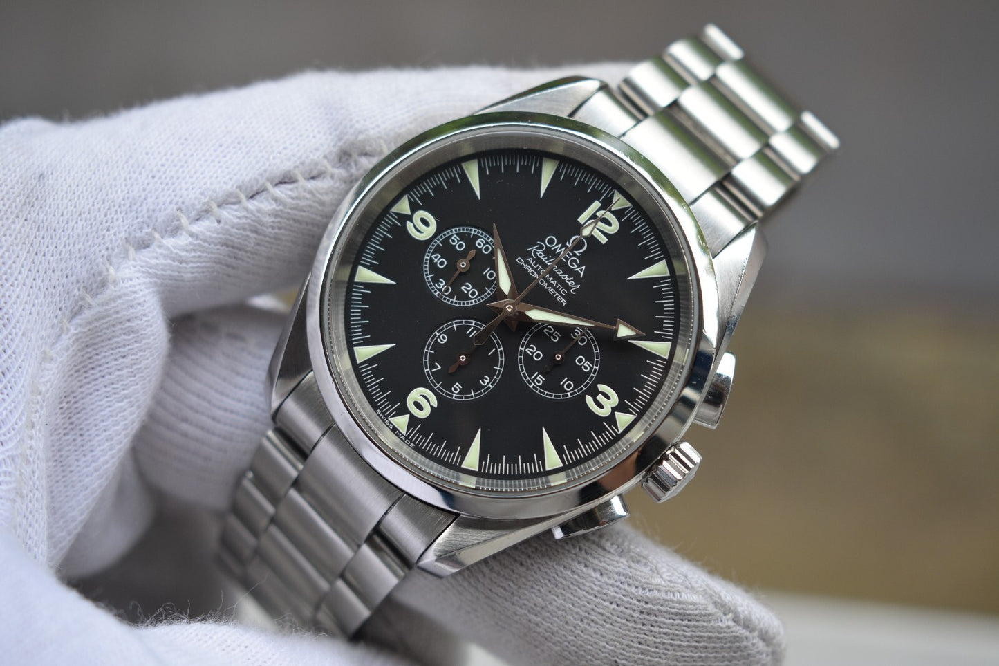 Omega Seamaster Railmaster Chronograph Automatic 42mm Aqua Terra Watch Boxed